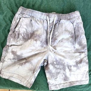 Grey silver tie die shorts